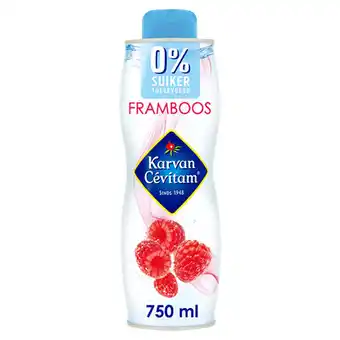 Jumbo Karvan cévitam framboos siroop 0% suiker toegevoegd 750ml aanbieding