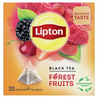 Jumbo Lipton zwarte thee forest fruits 20 stuks aanbieding