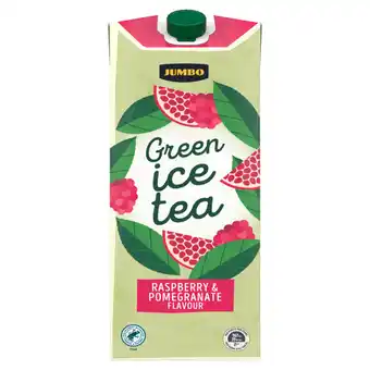 Jumbo Jumbo green ice tea raspberry & pomegranate 1, 5l aanbieding