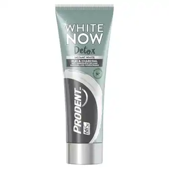 Jumbo Prodent white now whitening tandpasta detox klei & charcoal 75ml aanbieding