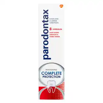 Jumbo Parodontax complete protection whitening tandpasta tegen bloedend tandvlees 75ml aanbieding