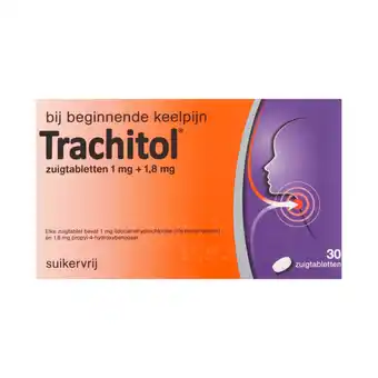 Jumbo Trachitol 1 mg + 1,8 mg suikervrij 30 zuigtabletten aanbieding