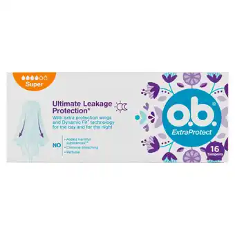 Jumbo O.b. extraprotect tampons super 16 stuks aanbieding