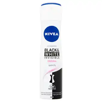 Jumbo Nivea anti-transpirant black & white invisible original 150ml aanbieding