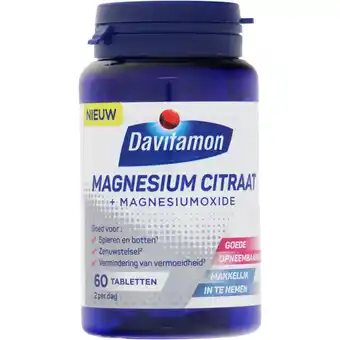 Jumbo Davitamon - magnesium citraat tabletten - 60 stuks aanbieding