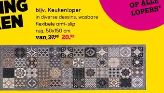 Leen Bakker Keukenloper 50x150cm aanbieding