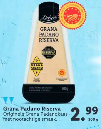 Lidl Grana Padano Riserva 200g aanbieding