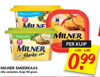 Dekamarkt Milner smeerkaas 150g aanbieding