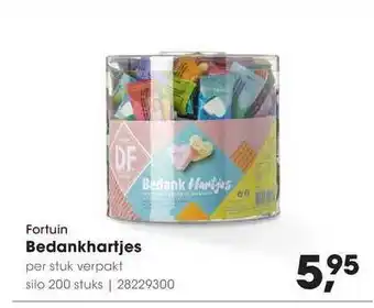 HANOS Fortuin bedankhartjes aanbieding