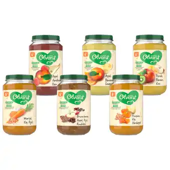 Jumbo Olvarit 3x maaltijdpotjes en 3x fruitpotjes 6+ maanden pakket aanbieding