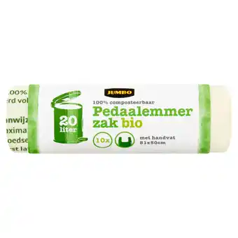 Jumbo Jumbo pedaalemmer zak biologisch 20 liter 10 stuks aanbieding