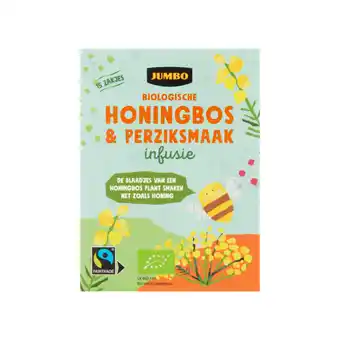 Jumbo Jumbo biologische honingbos & perzik thee infusie 15 stuks aanbieding