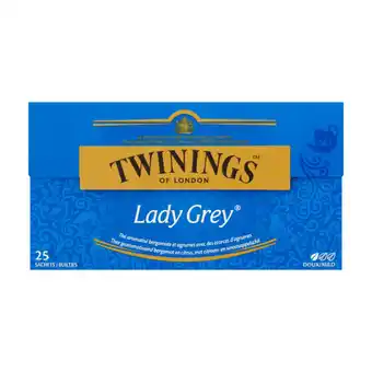 Jumbo Twinings of london lady grey 25 stuks aanbieding