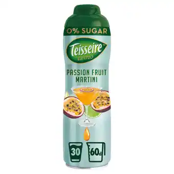 Jumbo Teisseire passion fruit martini 0% suiker vruchtensiroop 60cl aanbieding