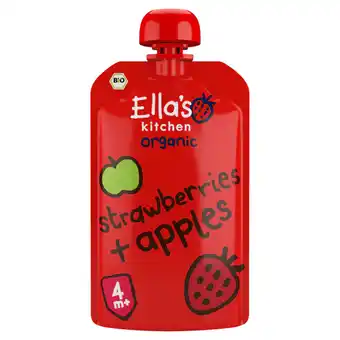 Jumbo Ella's kitchen aardbeien + appels 4+ bio 120g aanbieding