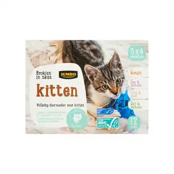 Jumbo Jumbo kattenbrokjes in saus variatie kitten 12 x 100g aanbieding