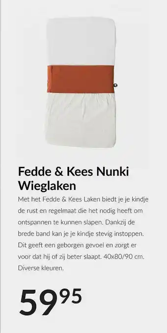 Babypark Fedde & kees nunki wieglaken aanbieding