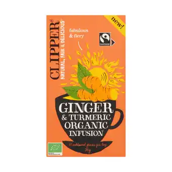 Jumbo Clipper ginger & turmeric organic infusion 20 stuks aanbieding