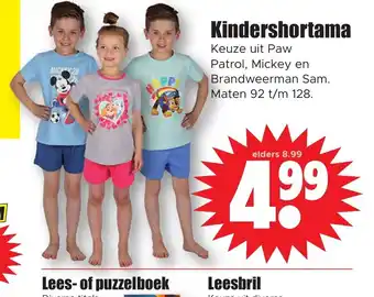 Dirk Kindershortama Maten 92 t/m 128 aanbieding