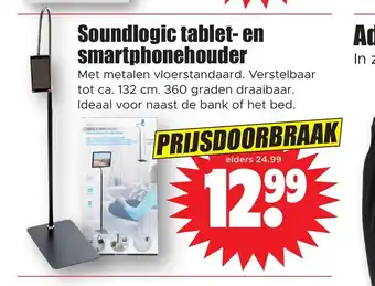 Dirk Soundlogic tablet-en smartphonehouder aanbieding