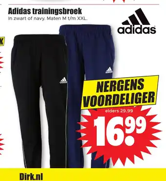 Dirk Adidas trainingbroek M t/m XXL aanbieding