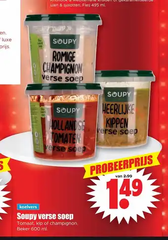 Dirk Koelvers Soupy verse soep 600 ml aanbieding