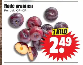 Dirk Rode pruimen 1 kilo aanbieding