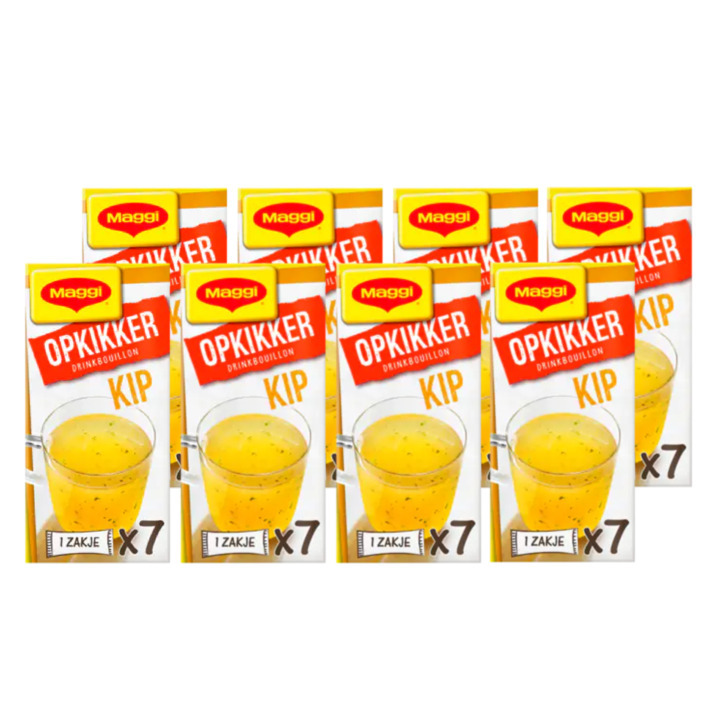 Maggi opkikker drinkbouillon kip 8 x 7pack aanbieding bij Jumbo