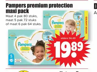 Dirk Pampers premium protection maxi pack aanbieding