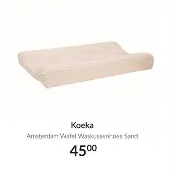 Babypark Koeka Amsterdam Wafel Waskussenhoes Sand aanbieding