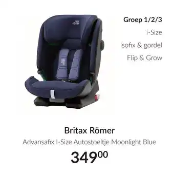 Babypark Britax Römer Advansafıx I-Size Autostoeltje Moonlight Blue aanbieding