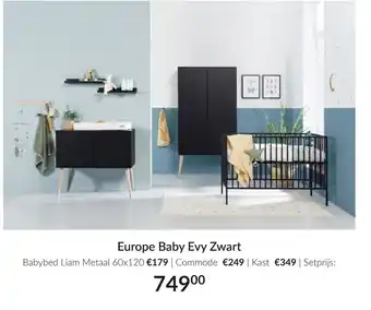 Babypark Europe Baby Evy Zwart aanbieding