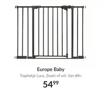 Babypark Europe Baby Traphekje Luca. Zwart of wit aanbieding