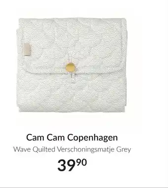 Babypark Cam Cam Copenhagen Wave Quilted Verschoningsmatje Grey aanbieding