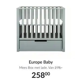 Babypark Europe Baby Mees Box met lade aanbieding