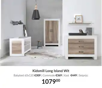 Babypark Kidsmill Long Island Wit aanbieding