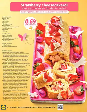 Lidl Strawberry cheesecakerol aanbieding