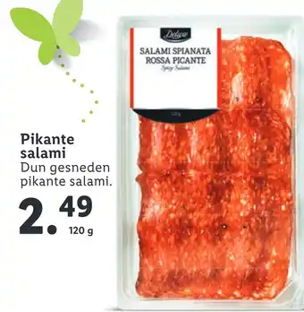 Lidl Pikante salami 120g aanbieding