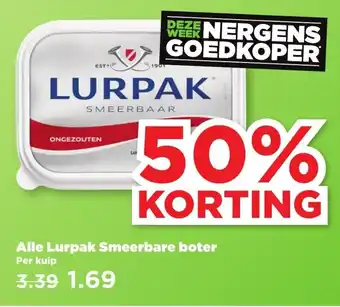 PLUS Alle Lurpak Smeerbare boter aanbieding