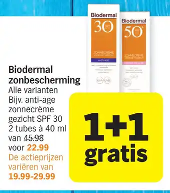 Albert Heijn Biodermal zonbescherming aanbieding