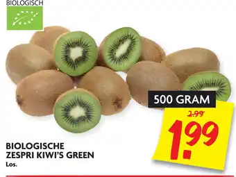 Dekamarkt Biologische zespri kiwi's green 500g aanbieding