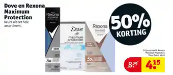 Kruidvat Dove en rexona maximum protection aanbieding