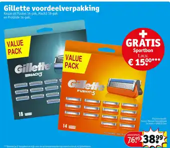 Kruidvat Gillette voordeelverpakking aanbieding