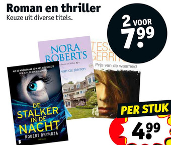 Kruidvat Roman en thriller aanbieding