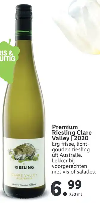 Lidl Premium Riesling Clare Valley 750ml aanbieding