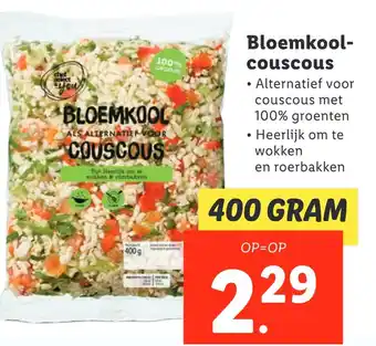 Lidl Bloemkool- couscous aanbieding