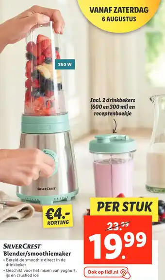 Lidl Silvercrest blender/smoothiemaker aanbieding