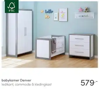 Baby & Tiener babykamer Denver aanbieding