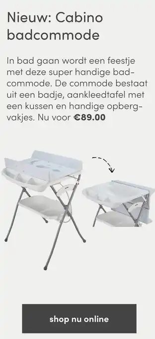 Baby & Tiener Cabino badcommode aanbieding