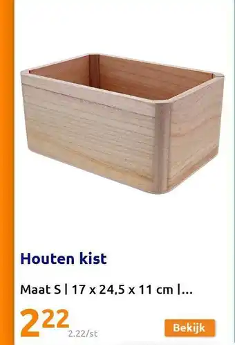 Action Houten kist aanbieding